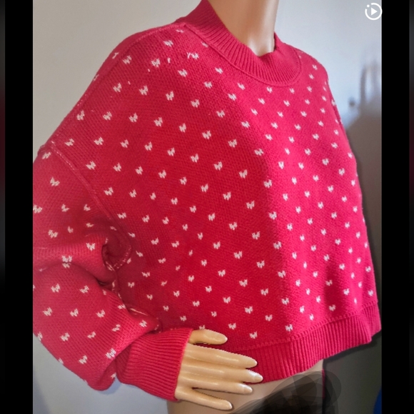 Free People Easy Street knit Crop Sweater In Oatmeal Boho/Neutral S,M,L - Picture 12 of 12